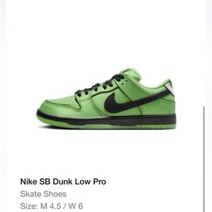 power puff girl nike sb dunk low pro buttercup